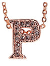 Valentine Gifts :YouBella Jewellery Alphabet Letter P Unisex Pendant/Necklace for Women/Girls/Boys/Men (Gold)