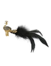 Valentine Gifts for Girls : YouBella Jewellery Designer Peacock Feather Adjustable Ring for Girls and Women (Black)
