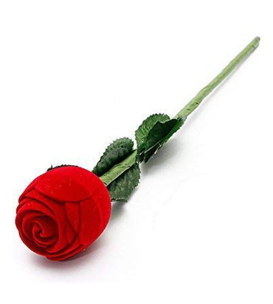 YouBella Valentine Gifts Rose Box with Crystal Ring Silver Plated Ring for Men (Silver and Red) (YBRG_20082)