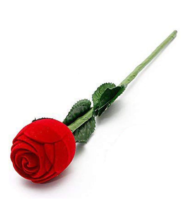YouBella Valentine Gifts Rose Box with Crystal Ring Silver Plated Ring for Men (Silver and Red) (YBRG_20082)