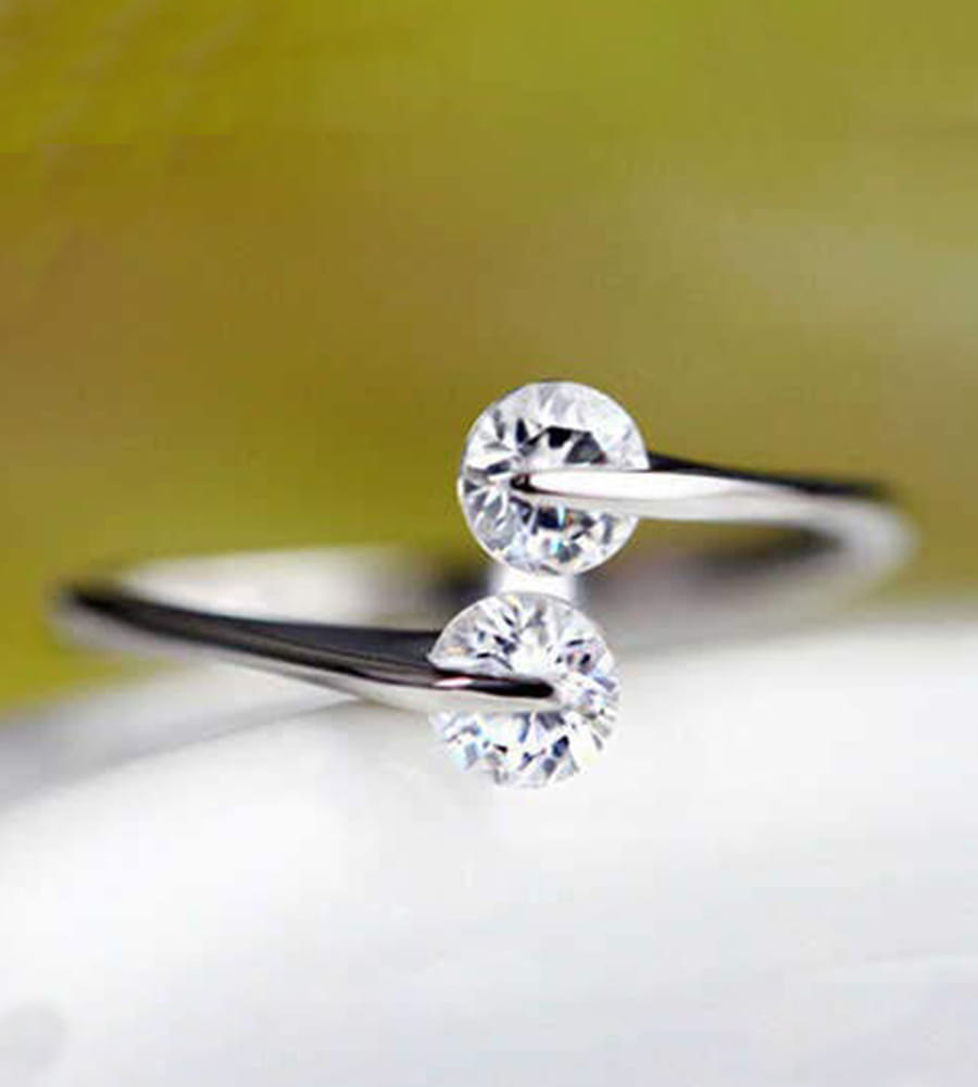 YouBella Valentine Gifts Rose Box with Crystal Ring Silver Plated Ring for Men (Silver and Red) (YBRG_20083)