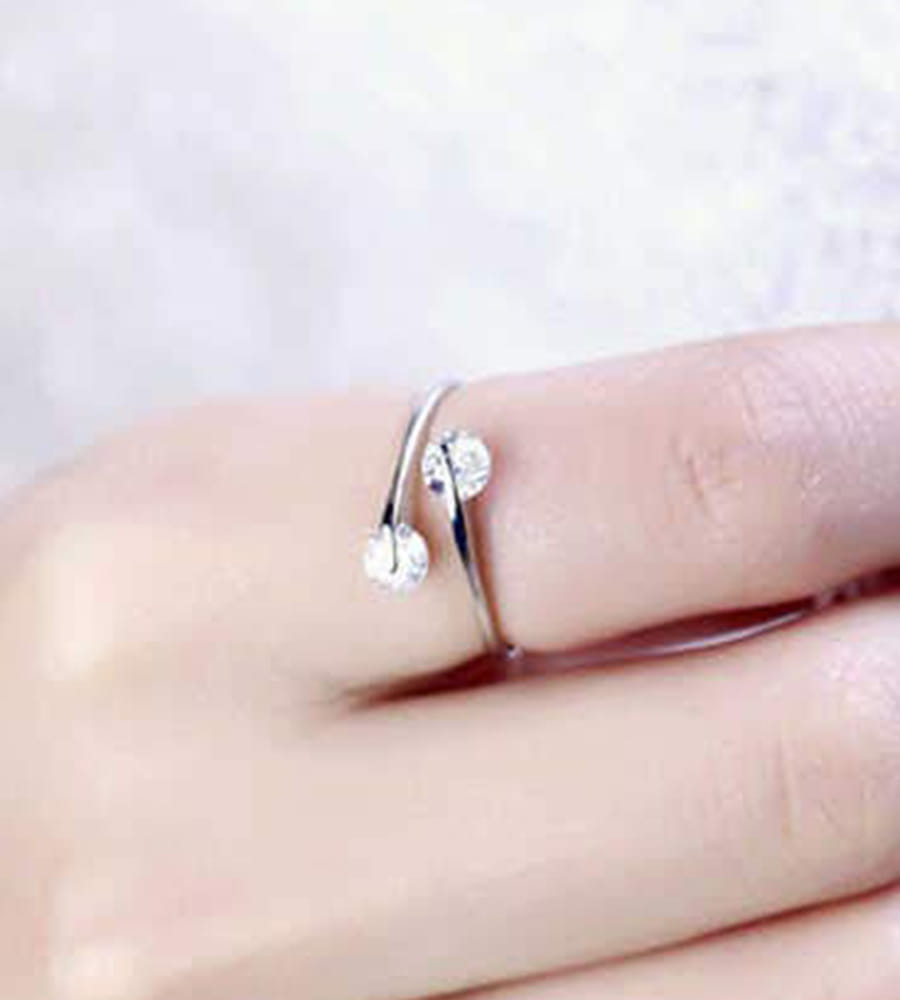 YouBella Valentine Gifts Rose Box with Crystal Ring Silver Plated Ring for Men (Silver and Red) (YBRG_20083)
