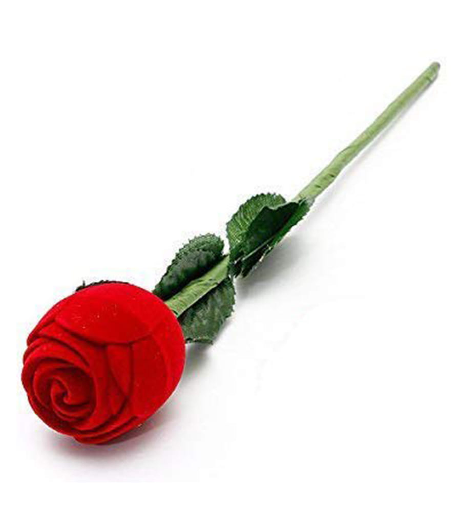 YouBella Valentine Gifts Rose Box with Crystal Ring Silver Plated Ring for Men (Silver and Red) (YBRG_20083)