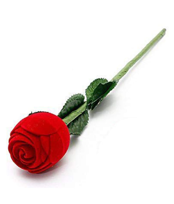 YouBella Valentine Gifts Rose Box with Crystal Ring Silver Plated Ring for Men (Silver and Red) (YBRG_20083)