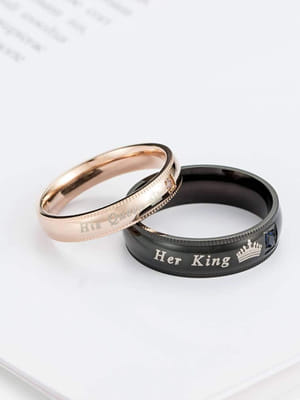 Valentine Gifts for Girls/Women : YouBella Jewellery 100% Stainless Steel Never Fading Couple Rings for Girls/Women/Boys/Men
