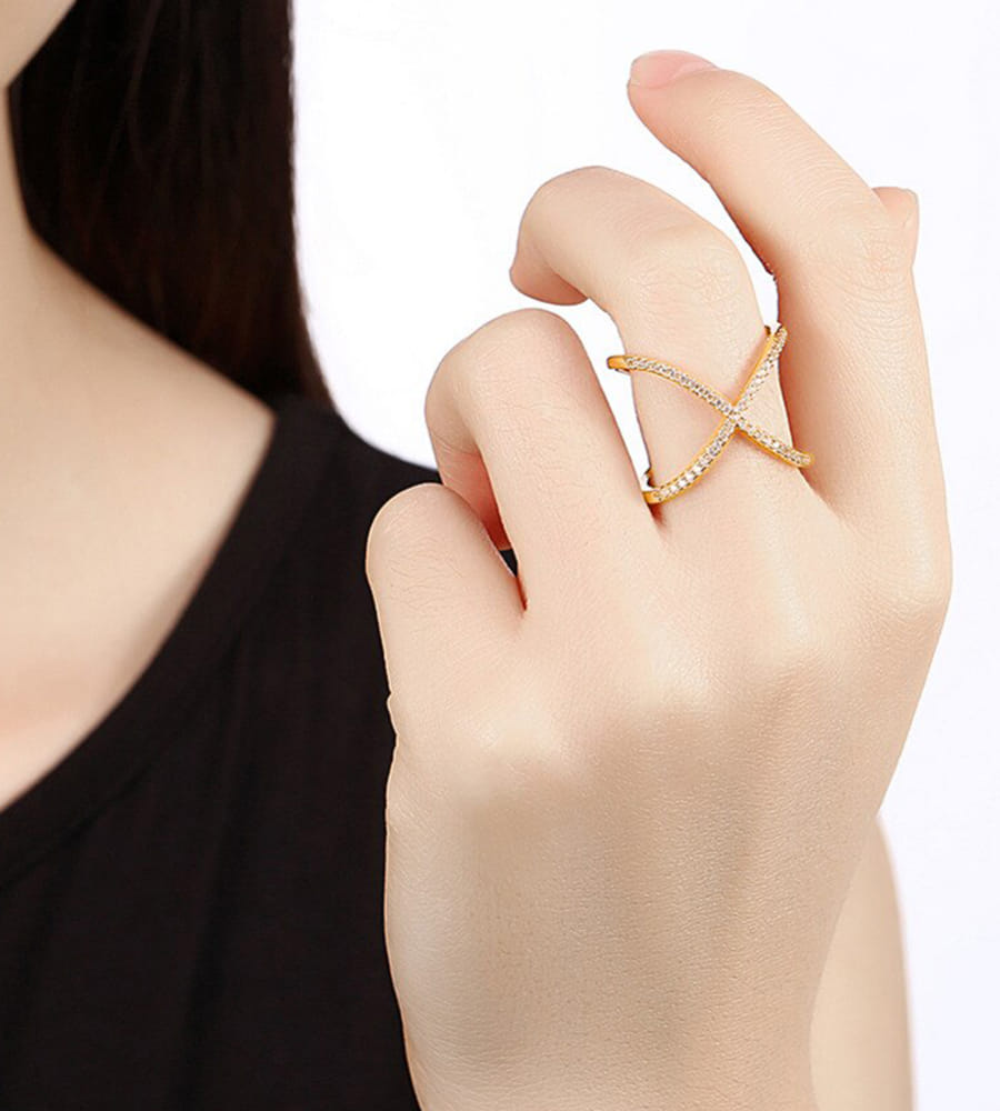 YouBella Jewellery Celebrity Style Gold Plated Ring for Girls and Women (Gold) (YBRG_20206)