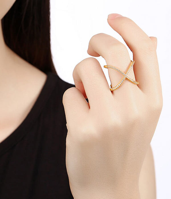 YouBella Jewellery Celebrity Style Gold Plated Ring for Girls and Women (Gold) (YBRG_20206)