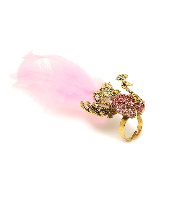 YouBella Women Fashion Stylish and Trendy  Jewellery Peacock Design Finger Ring for Women and Girls