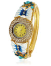YouBella Luxury alloy 18k Rose Gold Bangle WatchMulticolour Bracelet Jewellery for Women