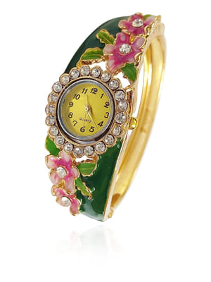 Best Rakhi Gifts : YouBella Luxury 18k Rose Gold Bangle Watch Bracelet Jewellery for Girls and Women