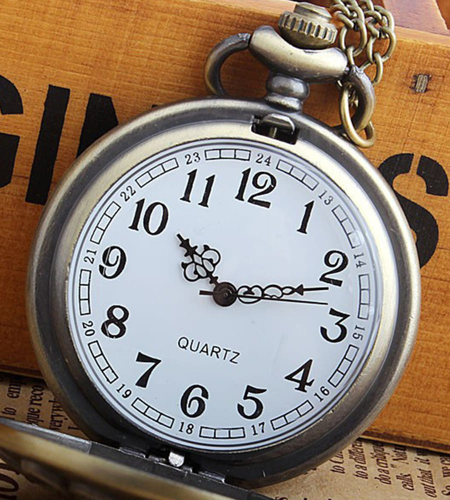 YouBella Pocket Watch Pendant with Chain for Husband Unique Memorable Gift Dual Purpose Stainless Steel Clock for Men (YBWATCH_0031)