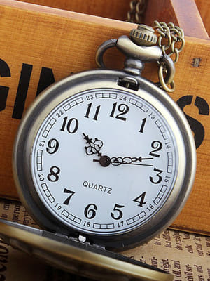 YouBella Pocket Watch Pendant with Chain for Husband Unique Memorable Gift Dual Purpose Stainless Steel Clock for Men (YBWATCH_0031)
