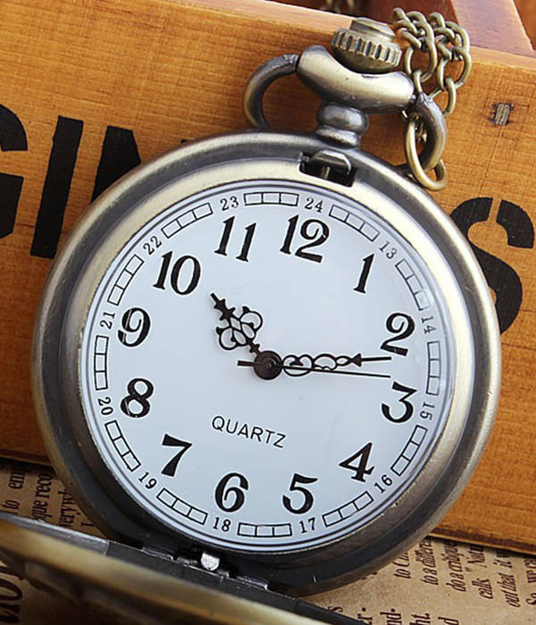 YouBella Pocket Watch Pendant with Chain for Husband Unique Memorable Gift Dual Purpose Stainless Steel Clock for Men (YBWATCH_0031)