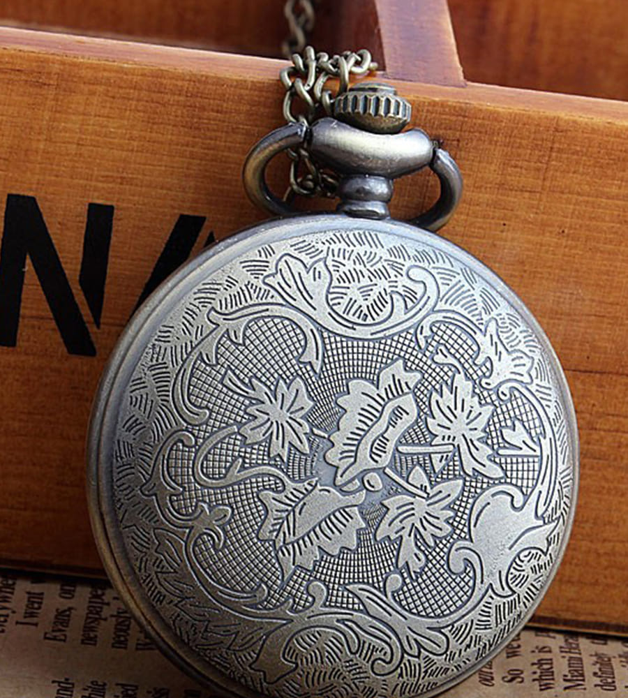 YouBella Pocket Watch Pendant with Chain for Husband Unique Memorable Gift Dual Purpose Stainless Steel Clock for Men (YBWATCH_0031)