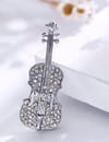 Best Valentine Gifts : YouBella Gracias Collection Musical Guitar Brooch for Men and Women/Girls (Silver)