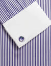 YouBella Jewellery Valentine Gifts for Men Latest Stylish Globe Silver Blue Formal Cuff Links Cufflinks Set for Men