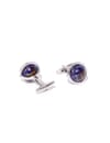 YouBella Jewellery Valentine Gifts for Men Latest Stylish Globe Silver Blue Formal Cuff Links Cufflinks Set for Men