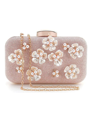 YouBella Jewellery for Women Jewellery Organiser Make up Cosmetics Storage Clutch Purse Box (YB_Clutch_1) (Pink)