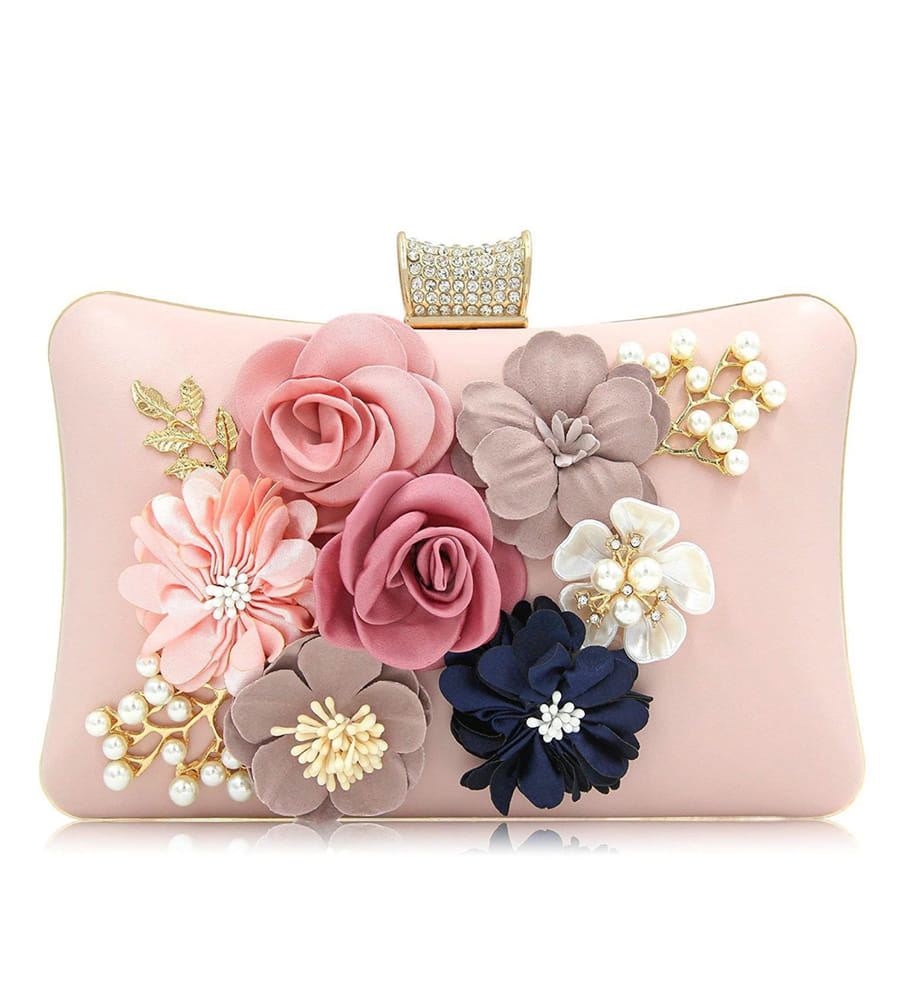 YouBella Jewellery for Women Jewellery Organiser Make up Cosmetics Storage Clutch Purse Box (YB_Clutch_2) (Pink)