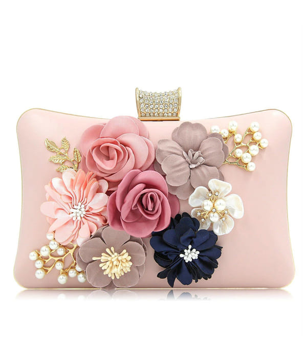 YouBella Jewellery for Women Jewellery Organiser Make up Cosmetics Storage Clutch Purse Box (YB_Clutch_2) (Pink)