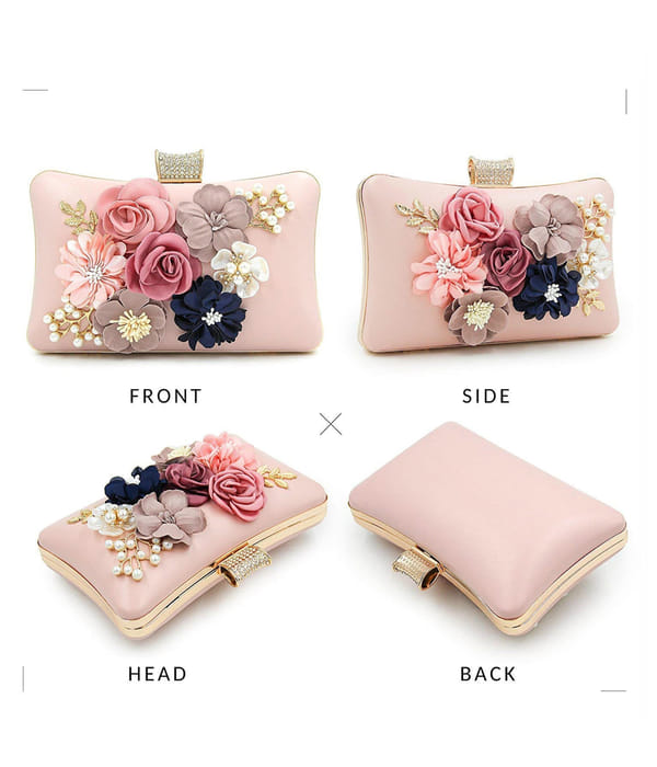YouBella Jewellery for Women Jewellery Organiser Make up Cosmetics Storage Clutch Purse Box (YB_Clutch_2) (Pink)