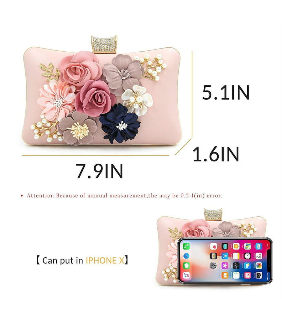 YouBella Jewellery for Women Jewellery Organiser Make up Cosmetics Storage Clutch Purse Box (YB_Clutch_2) (Pink)