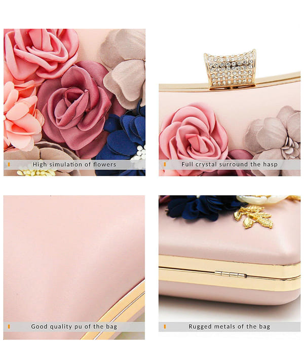 YouBella Jewellery for Women Jewellery Organiser Make up Cosmetics Storage Clutch Purse Box (YB_Clutch_2) (Pink)