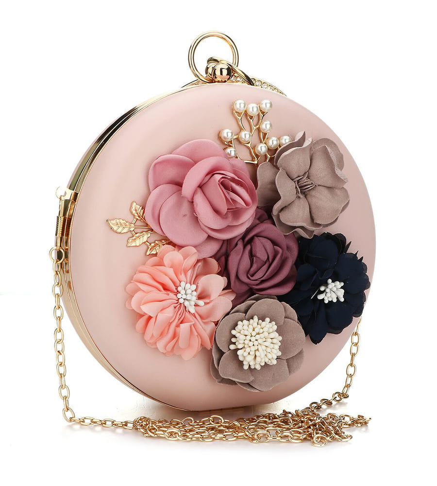 YouBella Jewellery for Women Jewellery Organiser Make up Cosmetics Storage Clutch Purse Box (YB_Clutch_3) (Pink)