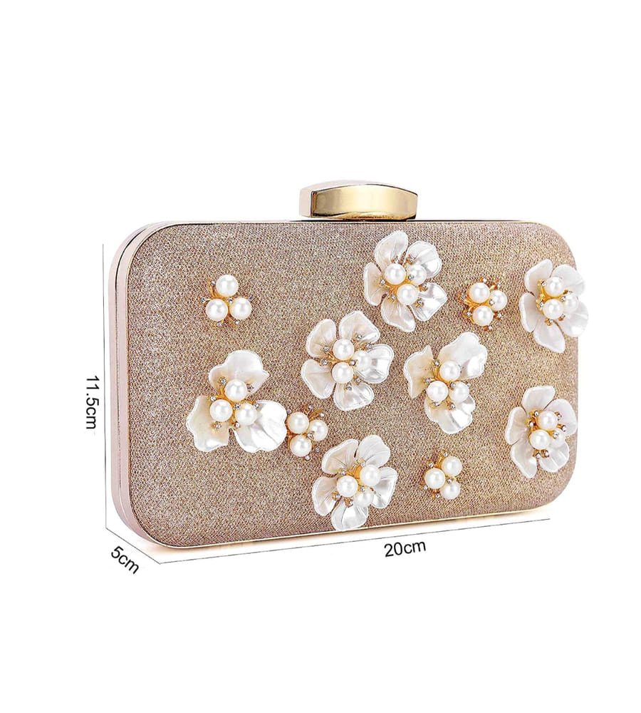 YouBella Jewellery for Women Jewellery Organiser Make up Cosmetics Storage Clutch Purse Box (YB_Clutch_4) (Brown)