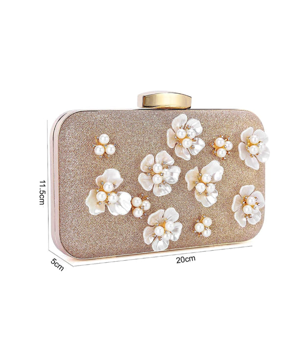 YouBella Jewellery for Women Jewellery Organiser Make up Cosmetics Storage Clutch Purse Box (YB_Clutch_4) (Brown)