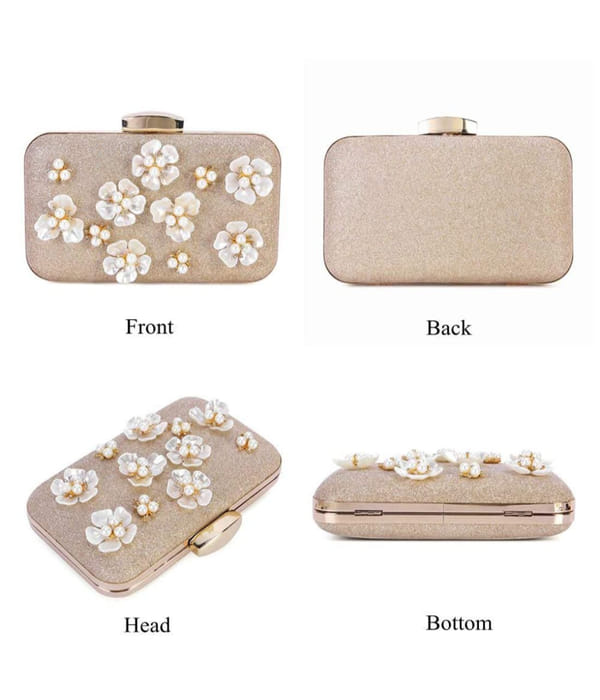 YouBella Jewellery for Women Jewellery Organiser Make up Cosmetics Storage Clutch Purse Box (YB_Clutch_4) (Brown)