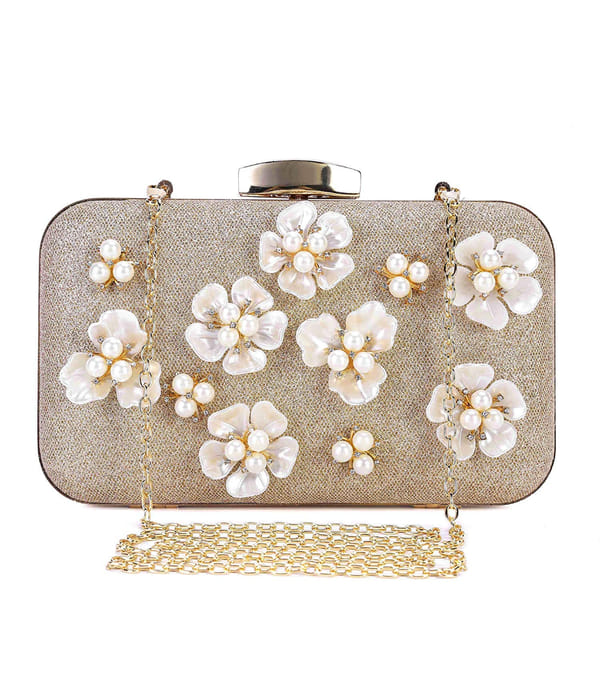 YouBella Jewellery for Women Jewellery Organiser Make up Cosmetics Storage Clutch Purse Box (YB_Clutch_4) (Brown)