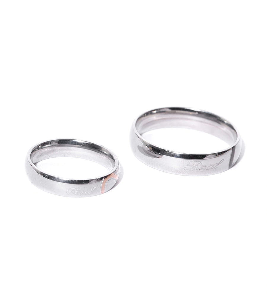 YouBella Silver-Toned Couple Ring Set