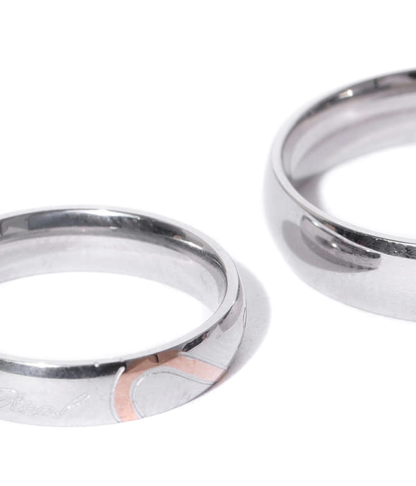 YouBella Silver-Toned Couple Ring Set