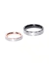 YouBella Silver-Toned Stone-Studded Couple Ring Set