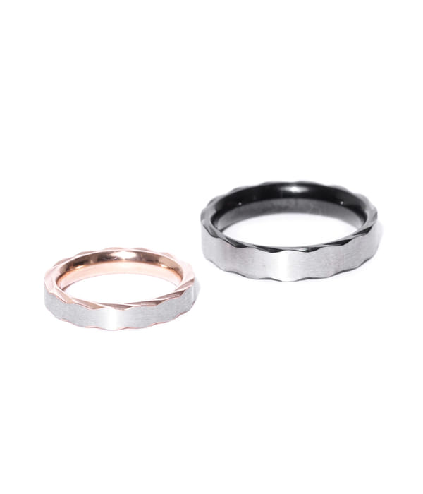 YouBella Silver-Toned Stone-Studded Couple Ring Set