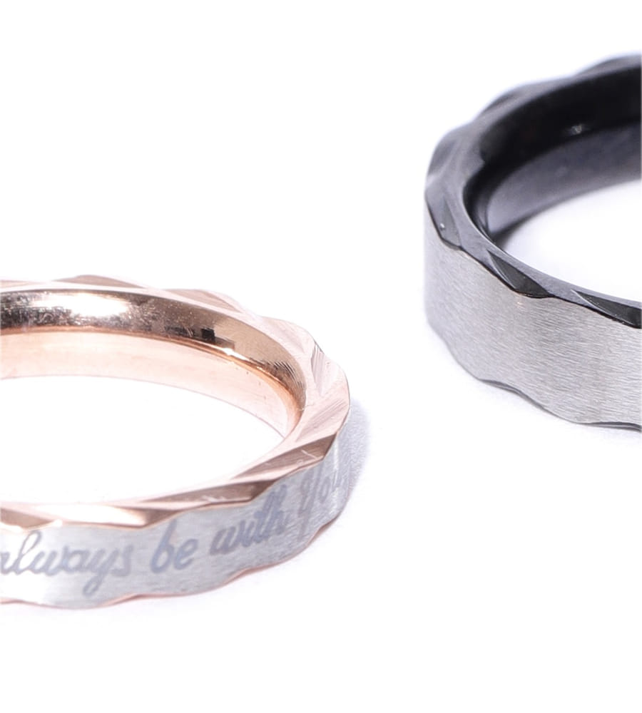 YouBella Silver-Toned Stone-Studded Couple Ring Set