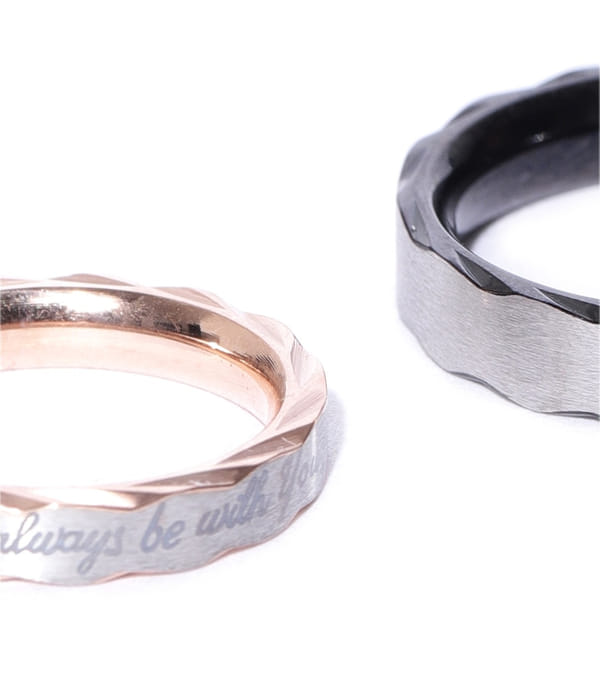 YouBella Silver-Toned Stone-Studded Couple Ring Set